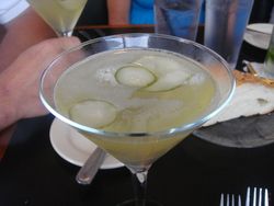 Pickle juice martini