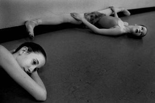 Dancers stretching