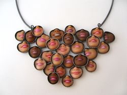 Margaux Lange Barbie Smiley Necklace on Torque