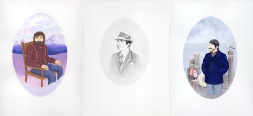 Ria Brodell 3 self-portraits