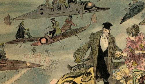 GOING TO THE OPERA IN THE YEAR 2000 (1882) paleo future