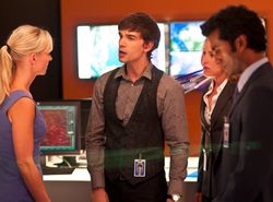 Covert Affairs Joan Campbell Kari Matchett sleeveless dress