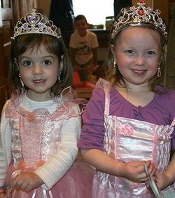 Girls dressup pink princess dresses tiaras abbybatchelder Flickr