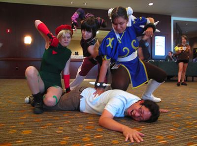 Streetfighter girls hammer Ejen Chuang AnimeFEST 2010 Cosplay in America