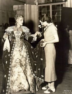 Rosamond Pinchot as Queen Anne in The Three Musketeers, RKO 1935 leaning board