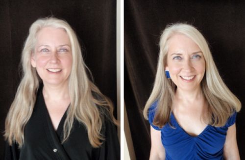 Virginia Postrel before and after makeover by Diane Gardner